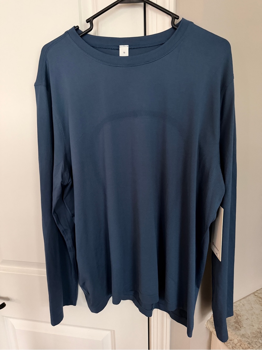 Women’s Lululemon swiftly Tech Shirt Long Sleeve NWT Blue Twill  12 RELAXED FIT